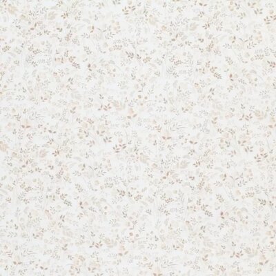 nog 90cm - wit (off white) beige kiezel Wilde Bloem digitaal poplin katoen (op=op) 