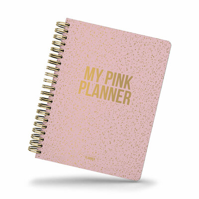 roze goud stipjes PLANNER met stickers