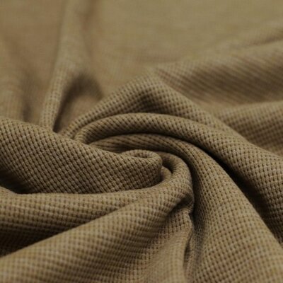 nog 55cm - bruin chocola (melee) fijne katoenen Wafel tricot (op=op)