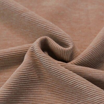 old pink melange cotton rib jersey fabric