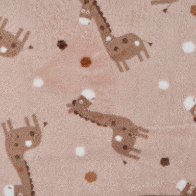 roze (poeder) camel wit cognac giraf en stippen Knuffel fleece (op=op) 