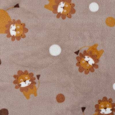 beige cognac camel leeuw en stippen Knuffel fleece (op=op) 