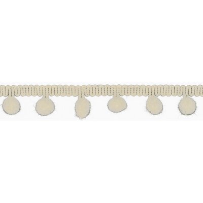 wit (off white) band met pompoms XL