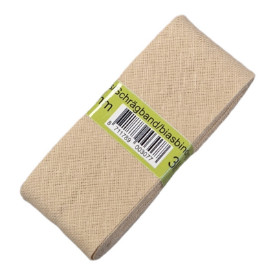 beige (natural d.) katoenen biasband 3cm - (888)