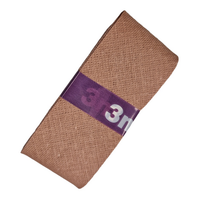 perzik (roze-terracotta) katoenen biasband 3cm - (884)
