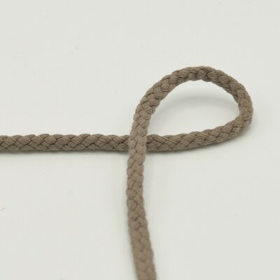 beige (donker taupe) gevlochten koord 6mm
