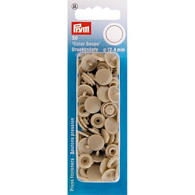 beige (champagne) kam snaps 12.4mm - 30 stuks