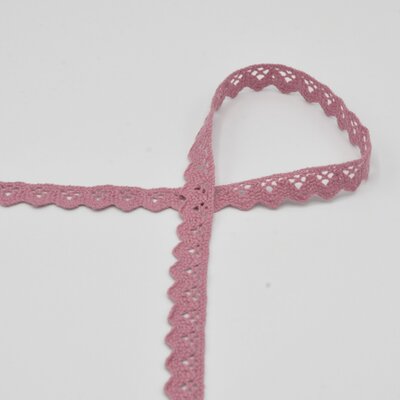 roze (oud) gehaakt band kloskant 15mm