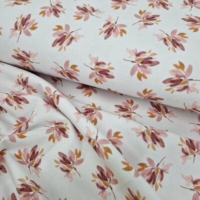 wit roze caramel mauve Zachte bloemen digitaal - tricot (op=op)