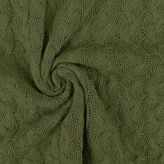 groen (olijf) kabel katoen gebreide stof
