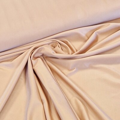 roze (huidskleur-champagne) lycra sport en zwemkleding stof (op=op)