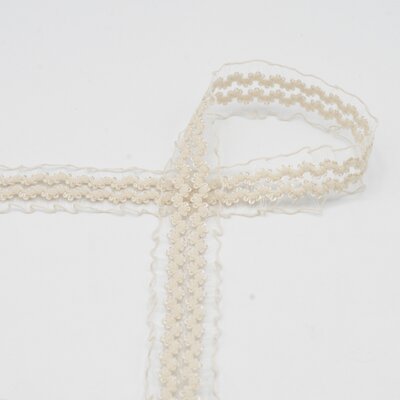 wit (natural) kant elastiek 30mm