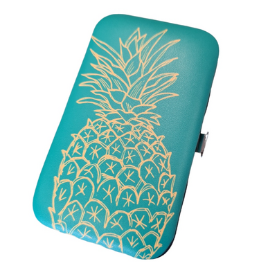 groen ananas naaiset - reis etui (op=op)