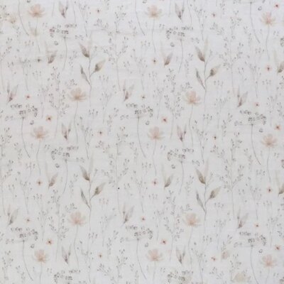 nog 1,5m - wit (off white) natural beige taupe Natuur bloem digitaal HYDROFIEL (op=op)