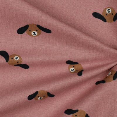 roze (oud) cacao hondjes flanel