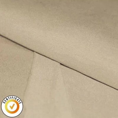 beige (taupe) uni - biologische french terry (op=op)