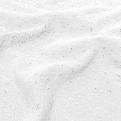 wit broderie Bloemetjes met Gaatjes hydrofiel