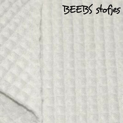 wit-beige natural (melee) linnen look wafel