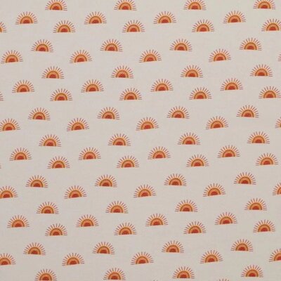 wit (off white) cognac terracotta geel perzik Zonsopkomst - digitaal tricot (op=op)