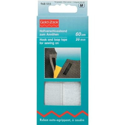 wit klittenband opnaaibaar 2cm Prym 60cm / kaartje