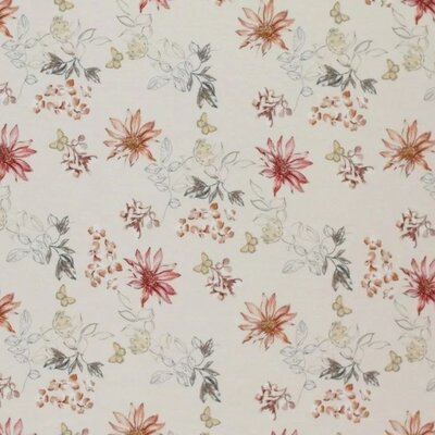 beige (natural) roze-terracotta oker cacao taupe groen Vlindertuin bloemen - digitaal tricot (op=op)