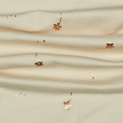 salmon with gold flowers jersey