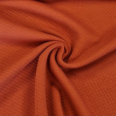 terracotta (roest) mini wafeltjes gevoerde tricot (op=op)