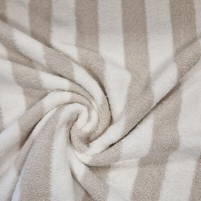 off white beige (sand)  striped terry fabric