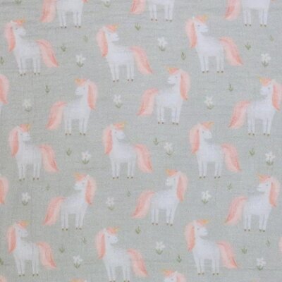 groen (dusty licht) wit nude roze Eenhoorns digitaal HYDROFIEL (op=op)