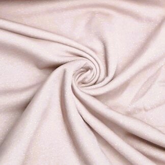 roze (oud licht) zilveren glitters uni baby jogging - french terry (op=op)