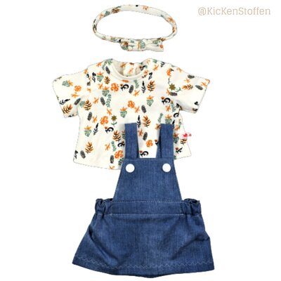 Tuinrokje en top met lange of korte mouw Poppen naaipatroon