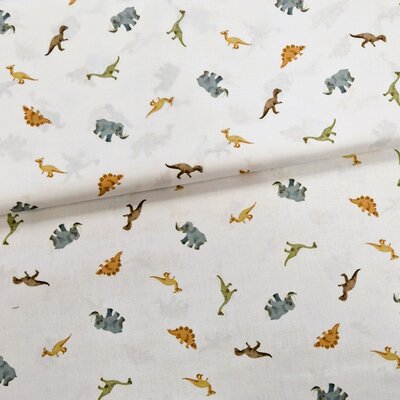 white camel green blue dino digital cotton