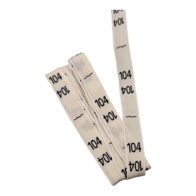 wit (natural / ecru) maatlabels katoen 104 - 10stuks
