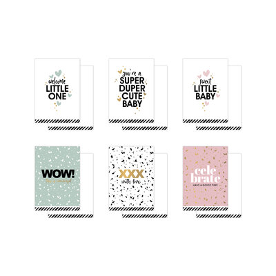 Newborn wens KAARTEN set 6
