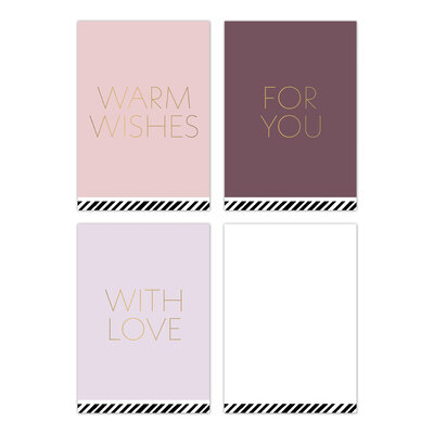 Kerst wens KAARTEN Warm set 3 (op=op)