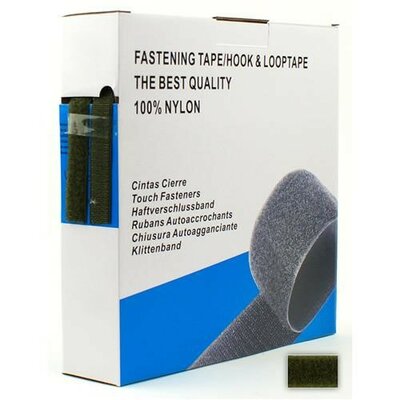 groen (army) klittenband opnaaibaar 2cm breed - 100cm / zakje