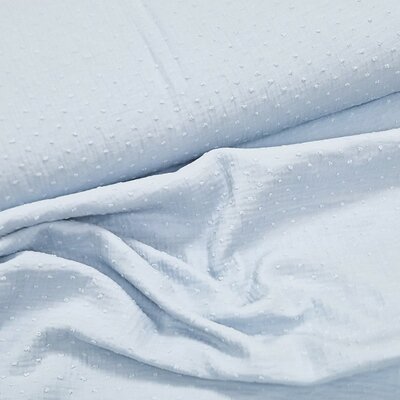 jeans light blue dobby embroidery double gauze