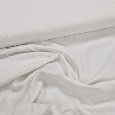 off white dobby embroidery double gauze