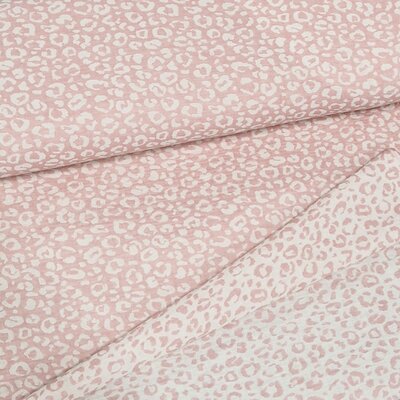 roze (oud) wit luipaard print dubbelzijdig hydrofiel