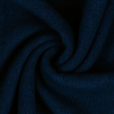 blauw (donker marine) katoenen fleece (op=op)