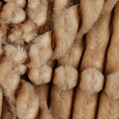 caramel stripes faux fur
