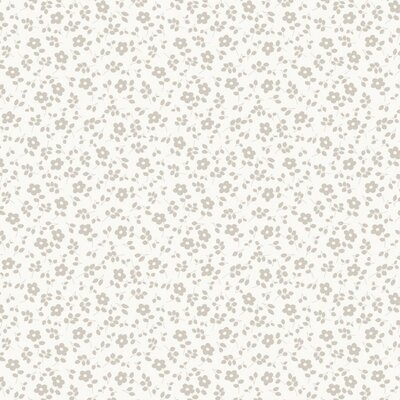 wit beige 1000 bloemetjes tricot (op=op)