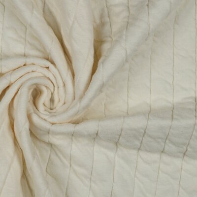 wit (off white) strepen gevoerde tricot (op=op)