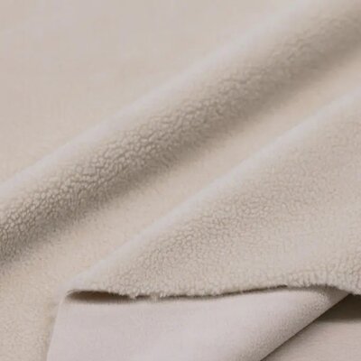 beige (kiezel) Lammy Coat Stof dubbeldoek (op=op)