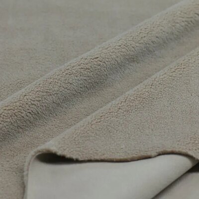 beige (taupe) Lammy Coat Stof dubbeldoek (op=op)