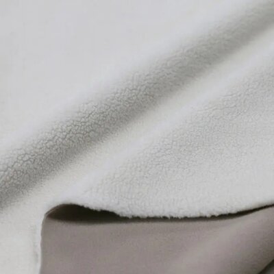 wit (wolwit ) beige (taupe) Lammy Coat Stof dubbeldoek (op=op)