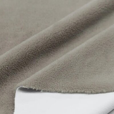 beige (taupe) wolwit Lammy Coat Stof dubbeldoek (op=op)