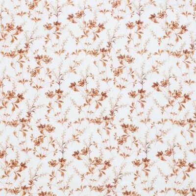 wit (off white) cognac bruin bloemen - digitaal HYDROFIEL (op=op)