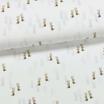 wit (off white) beige bruin Konijntjes hydrofiel