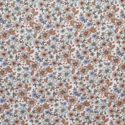 wit (off white) lila camel nude cacao groen Zomer bloem - digitaal HYDROFIEL (op=op)